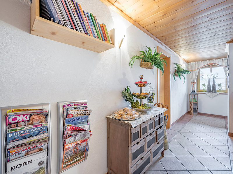 Snack bar & selection 
of brochures in the hallway