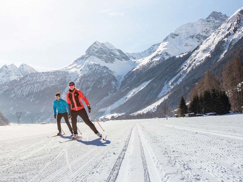 Cross-country skiing experience amid nature
